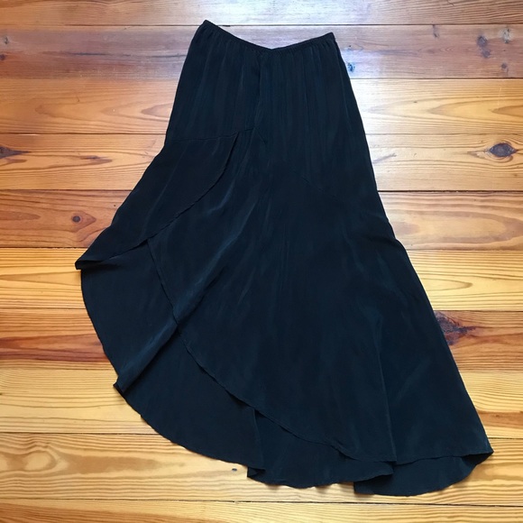 EcoSkin Black Asymmetrical Skirt, EUC, S - Picture 3 of 13